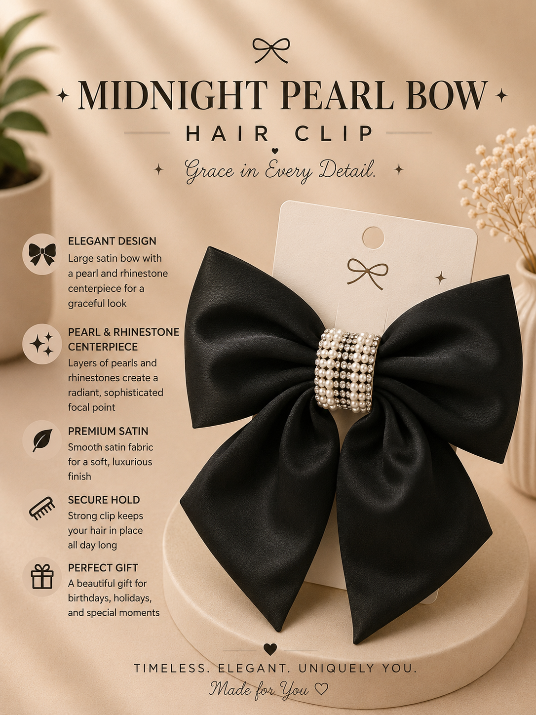 72A2E10A-0C95-43A0-B0CE-5CB6B2F2DE54 Luxe Satin Bow - Image 1