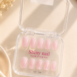 Blush Glow Short Press-On Nails